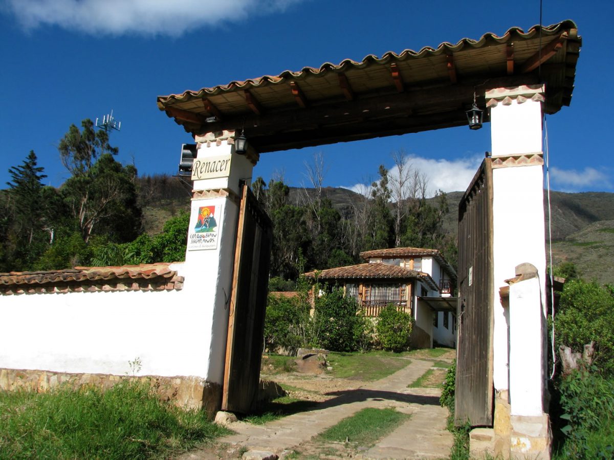 2. Our main gate in Renacer Hostel in Villa de Leyva